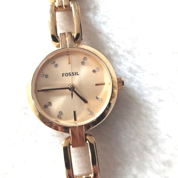 Fossil Watch Goldtone WORKING - comes with battery and two extra links‎ - Picture 3 of 6